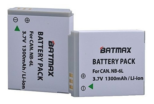 Batería De Cámara - Batmax 2 Pack Nb-6l Nb-6lh Replacement B
