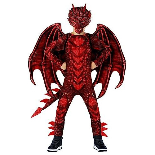 Disfraz Talla M Para Niños Red Dragon Halloween