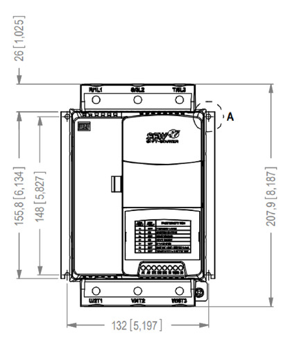 Soft-starter Weg Ssw070045t5sz 45a 15cv 220v/ 30cv 380v C/nf