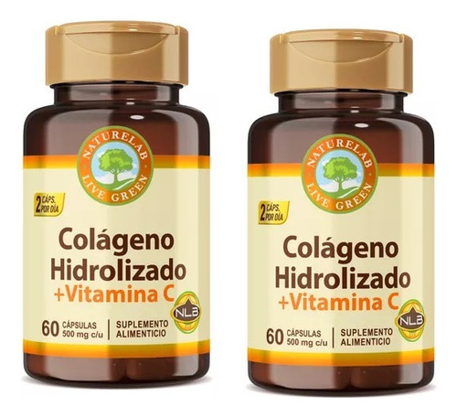 2 Pack Naturelab Colageno Hidrolizado + Vitamina C 500mg Sabor Sin Sabor