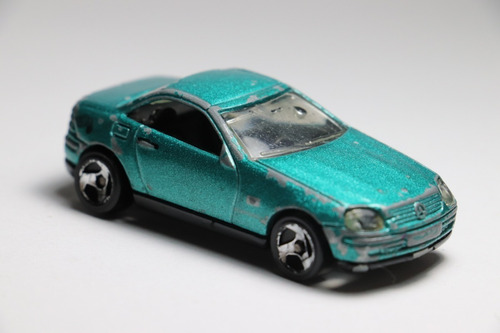 Hotwheels 1997 Mercedes Verde Azulado Slk 1/64