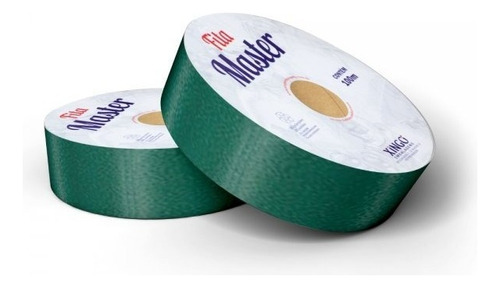 1 Rolo Fita Master Lisa Para Laços 32mmx100m A Cor Verde Escuro