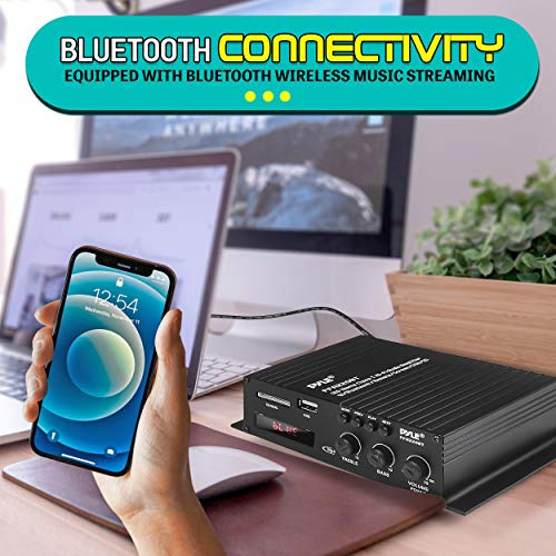 Pacote De Amplificador Bluetooth Pyle 120w Para Home Theater