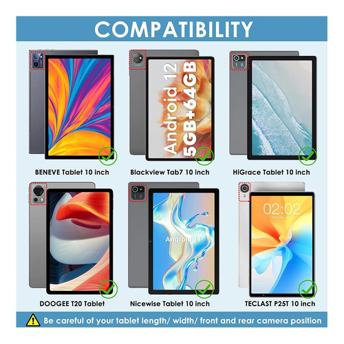 Detuosi Okaysea 10.1 Funda Para Tableta, Moderness 10.1 Para