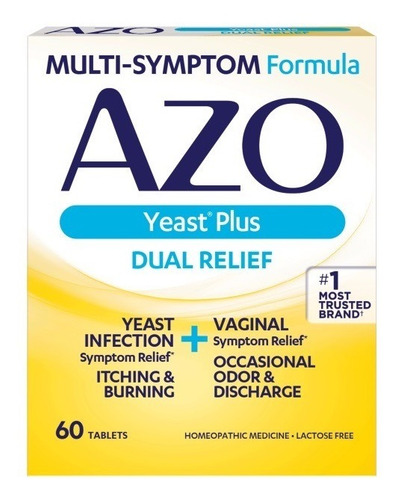 Azo Yeast Plus Fórmula Multi Alívio Rápido Candidíase 60tabt