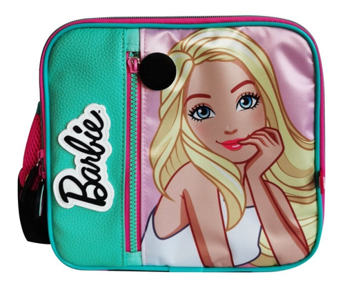 Lonchera Escolar Barbie Original Bolso Niña Turquesa