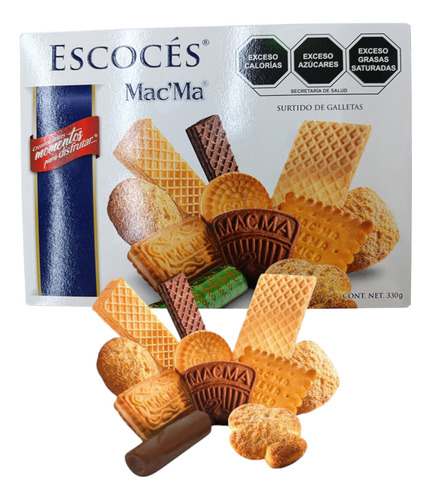 Galletas Escoses Surtidas 3 Pz C/u 330 G Mac Ma