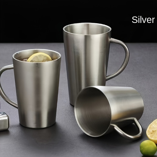Taza De Acero Inoxidable Aislada Premium De 10oz Con Asa -