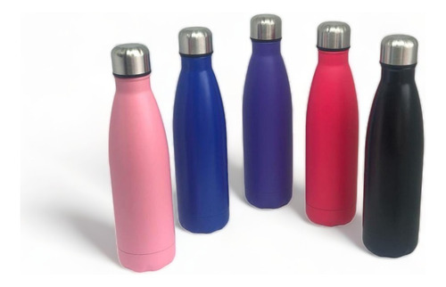 Garrafa Térmica Aço Inox Água Gelada Café Chá Colorida 500ml Cor Azul Thifany