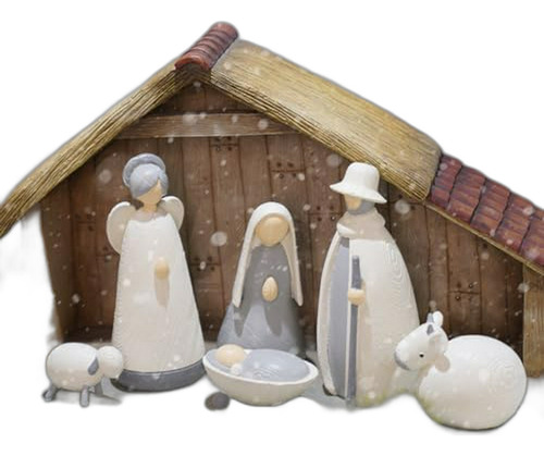 Figura Nacimiento Santa Familia Decoración Navideña