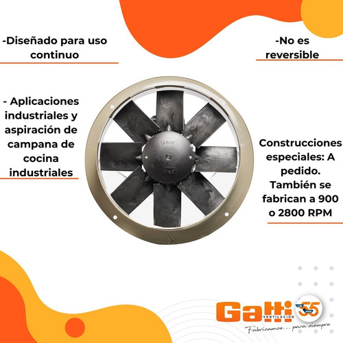 Imagen 7 de 10 de Extractor De Aire Axial Industrial 35 Cm Para Pared Gatti Ventilación