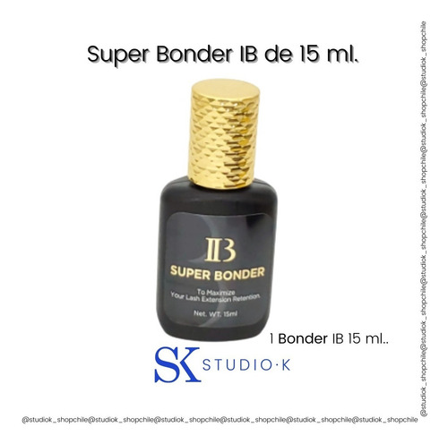 Imagen 2 de 4 de Super Bonder O Sellador Ib Para Extensiones De Pestañas 15ml