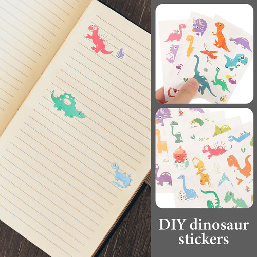 Adhesivo Con Estampado De Dinosaurios Que Brillan En La Oscu