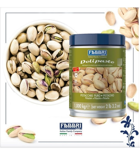 Delipaste Sabor Pistache Puro 1,0kg Fabbri