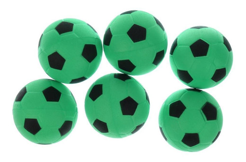 6 Piezas Mini Fútbol De Espuma Suave Para Verde 6,3 Cm