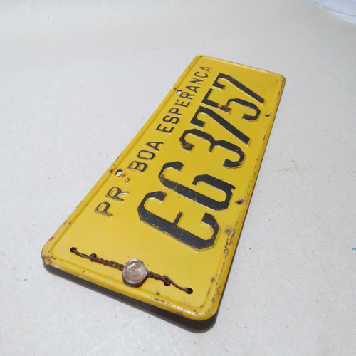 Imagem 4 de 8 de Placa Amarela De Carro Antigo Boa Esperança - Paraná