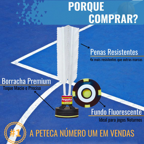 Peteca Pequita Oficial Super Profissional Borracha Premium