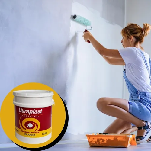 Latex Acrilico Duraplast Interior Exterior Blanco Mate 10 Lt