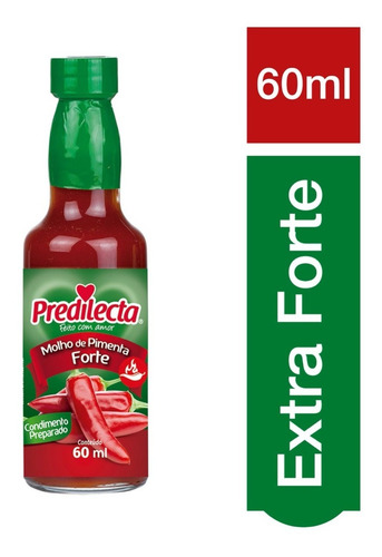 Imagem 2 de 2 de Molho De Pimenta Forte Vidro 60ml Predilecta