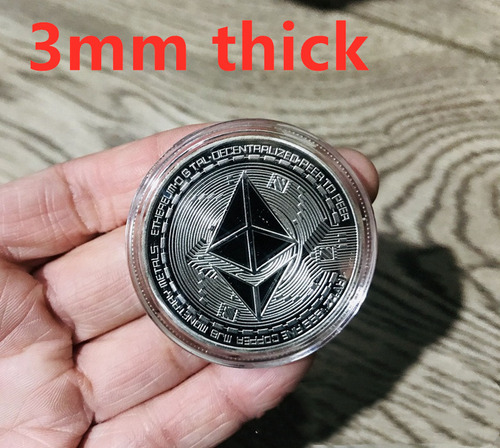 Moneda De Juguete Ethereum De Oro De 3 Mm De Grosor, Virtual
