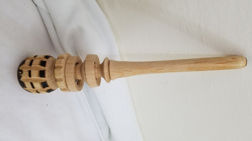 2 Molinillos Madera 100% Artesanal Chico Pino Para Bebidas