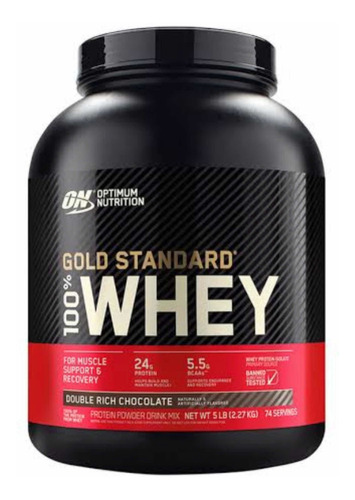 Suplemento en polvo Optimum Nutrition  Proteína Gold Standard 100% Whey proteína sabor extreme milk chocolate en pote de 2.27kg