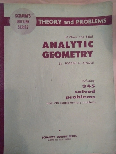 Analytic Geometry.  Schaum's Libro Original) 