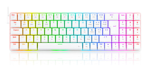 Teclado Ashe Pro Rgb Brown Redragon K626p-kbs-w Branco