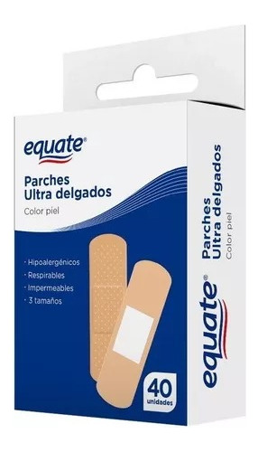 Equate Parches Ultra Delgados Color Piel 40 Un