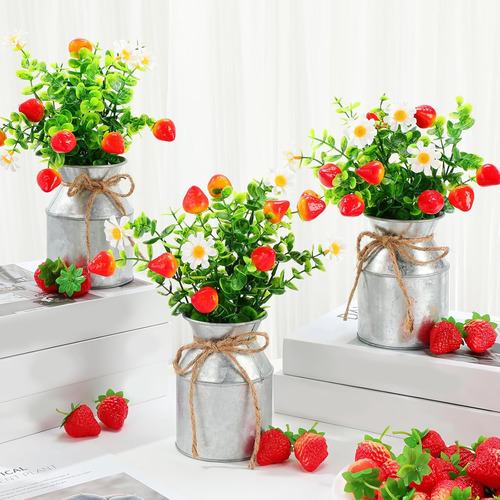 Centros Mesa De Fresas Verano - Plantas Artificiales Margari