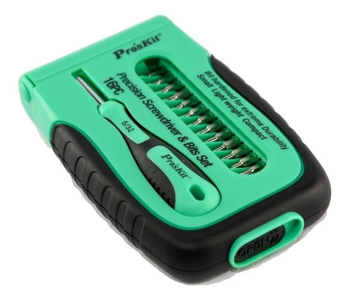 Imagen 1 de 10 de Set Destornilladores Proskit 15en1 Precision +extencion 9804