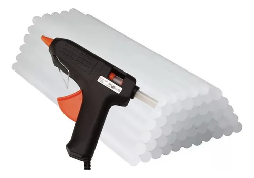 Pistola De Silicona En Barra 15w + 96 Siliconas 7x270mm