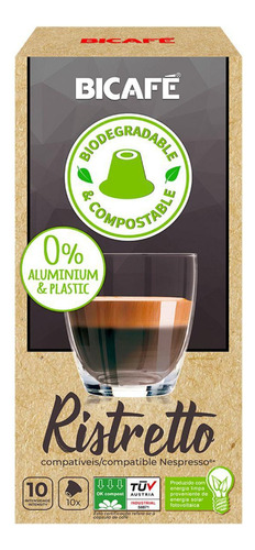 Café Ristretto 10 Cápsulas Compatíveis Nespresso Bicafé Bio