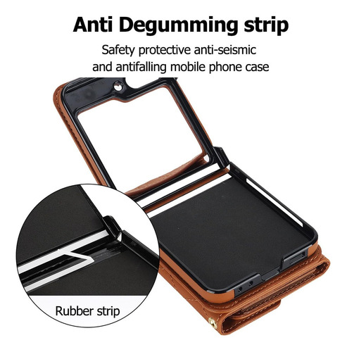 Funda Tipo Billetera Cruzada For Samsung Galaxy Zflip 3/4/5