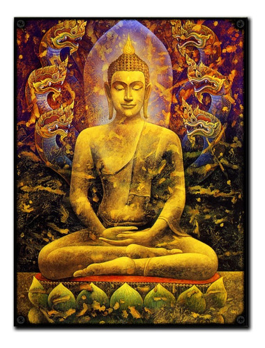 #142 - Cuadro Vintage 30 X 40 - Budha - Yoga - No Chapa