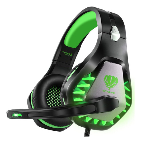 Auriculares Gamer Envel Butfulake Led Light Verde