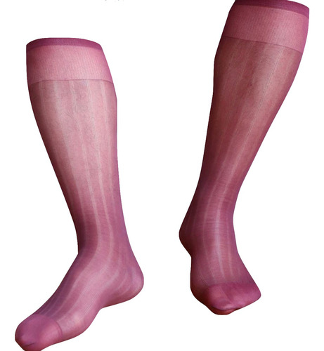 Hombre Sheer Socks  Calcetines Transparente Rayas