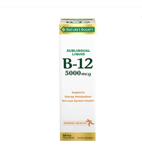 Vitamina B12 Sublingual 5000mcg 59ml Nature's Bounty Imp Eua