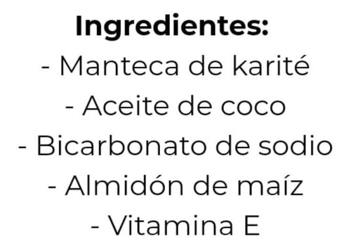 Desodorante Sólido Natural - Axilas Pies Coco, Karite, Vit E Fragancia Tea Tree