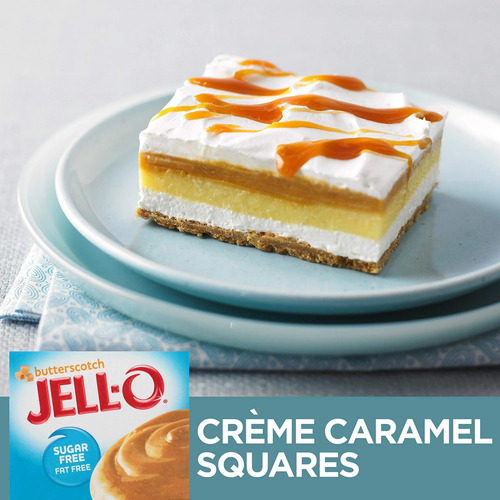 Jell-o Butterscotch Carmelo Pudding 2 Cajas Pudín Sin Azucar