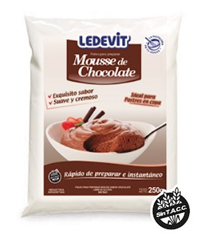Mousse De Chocolate En Polvo Ledevit 250 Gr.