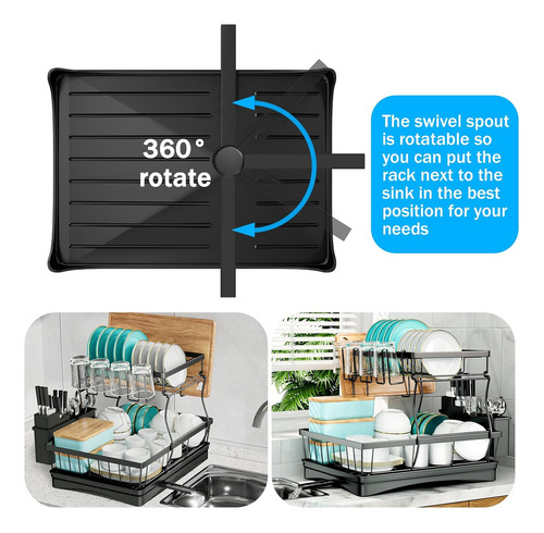 Escurreplatos Grande 7 Códigos Para Mostrador De Cocina,...
