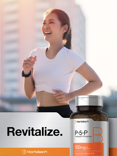 Suplemento Horbäach P-5-p De Vitamina B6 Activada, 100 Mg, 1