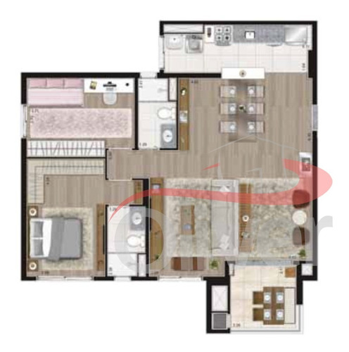 Imagem 25 de 30 de Parque Ecoville, Torre Passaúna, 2 E 3 Dormitorios. - Ap00173 - 32892680