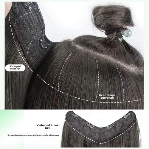 --peluca V60, Marrón Liso, Negra, Para Mujer, Pelo Largo Y R