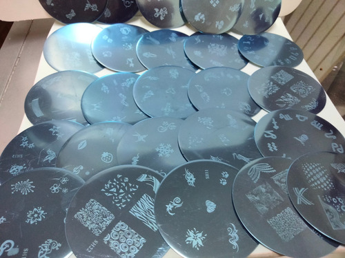 Placas De Uñas Para Decoracion Acero. 24pzas.