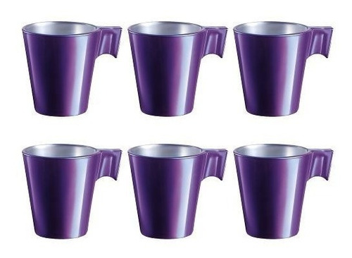  6 Jarros Luminarc Flashy 220m Expreso Cafe Tazas Nespresso 