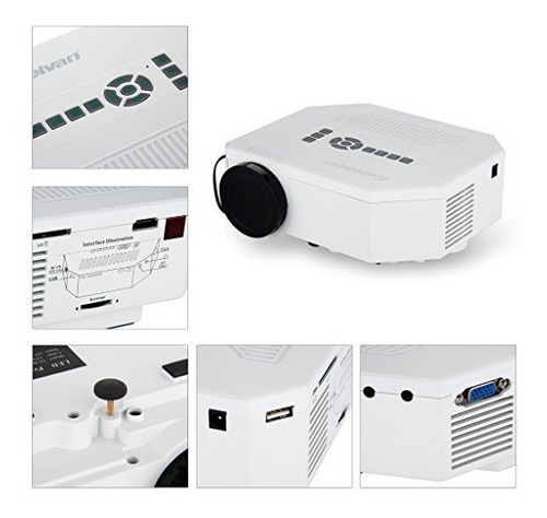 Proyector Led Uc30 Hdmi Full Hd Vga Tv Smart 300 Lumens 100`
