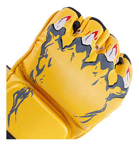 Di Luvas De Boxe De Meio Dedo, Luvas De Kickboxing Com