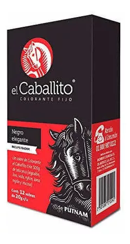 CABALLITO COLORANTE PARA ROPA NEGRO ELEGANTE 20g